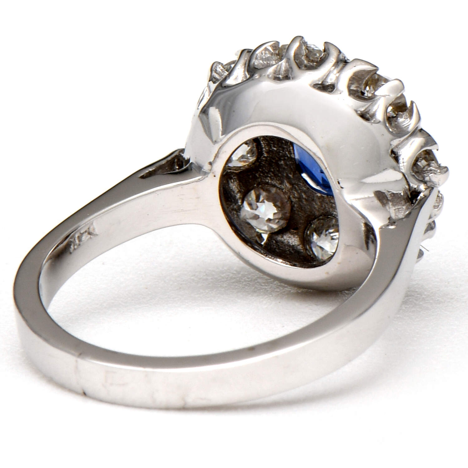 14KW Vintage Sapphire(1.45) & Diamond(1.20) Ring-2