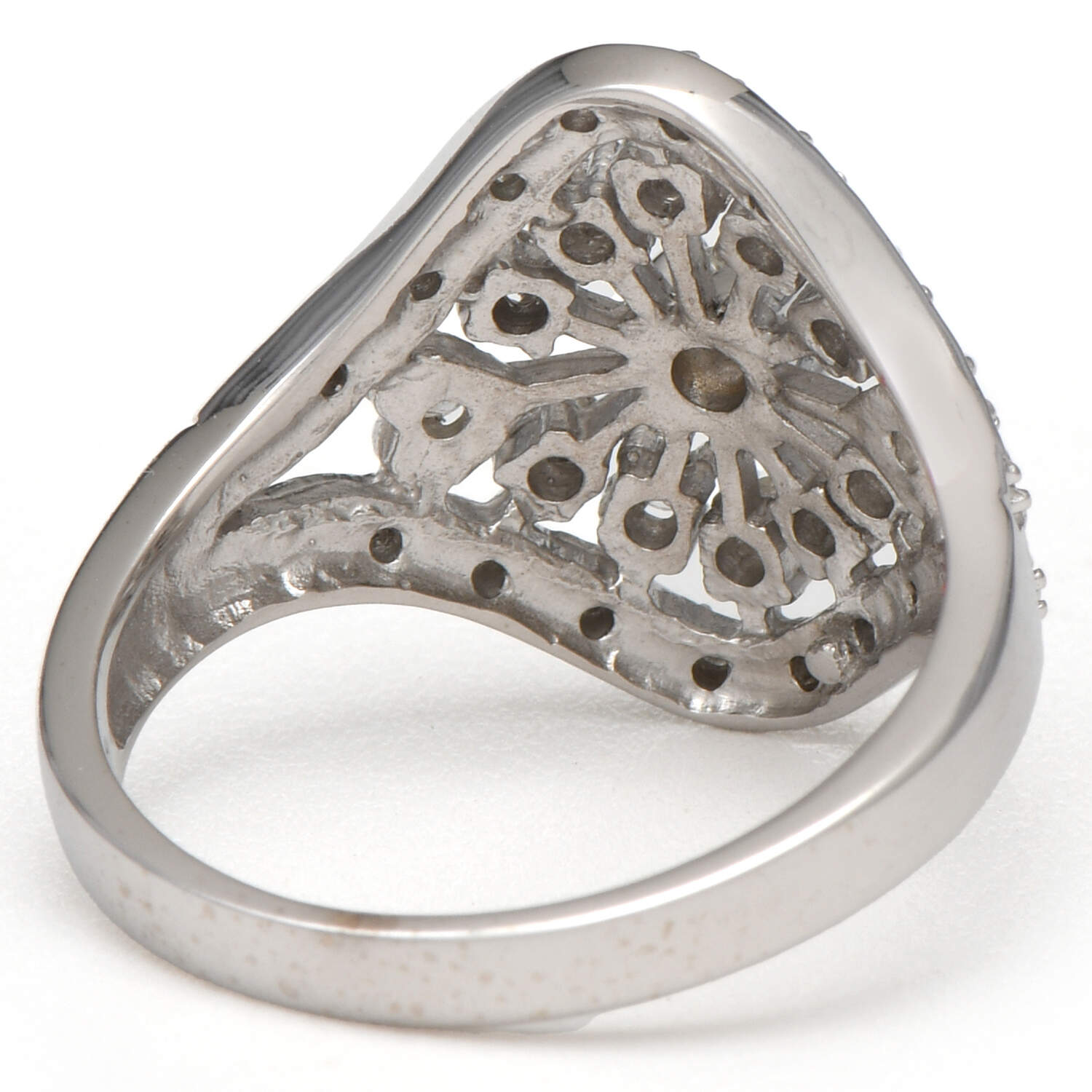 10KW Diamond (.62) Starburst & Hearts Filigree Ring-2