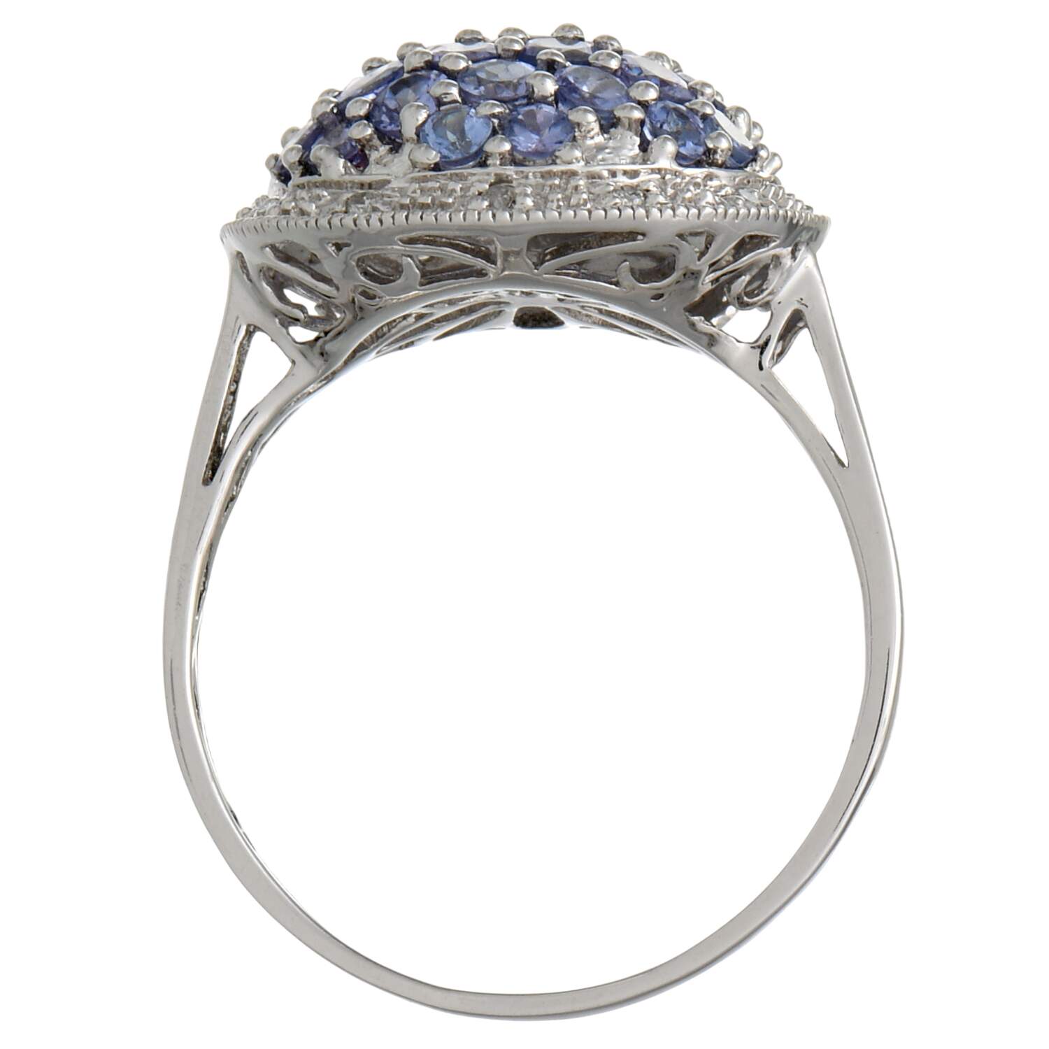 14KW Tanzanite(1.9) & Diamond(0.06) Cocktail Ring-5