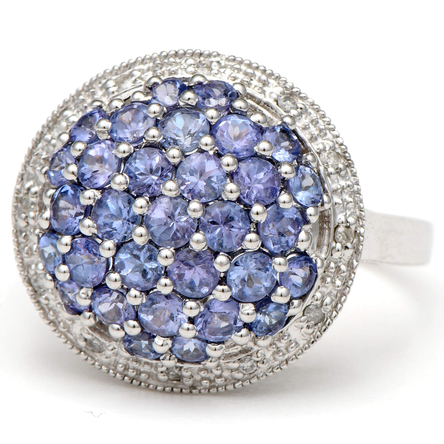 14KW Tanzanite(1.9) & Diamond(0.06) Cocktail Ring-1