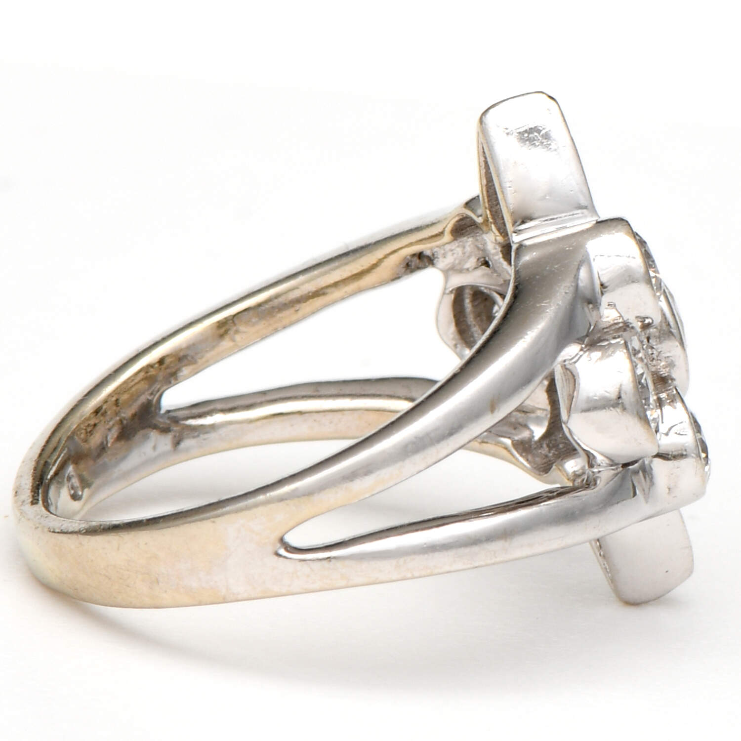 14KW Diamond(0.96) Cluster Bezel Ring-4