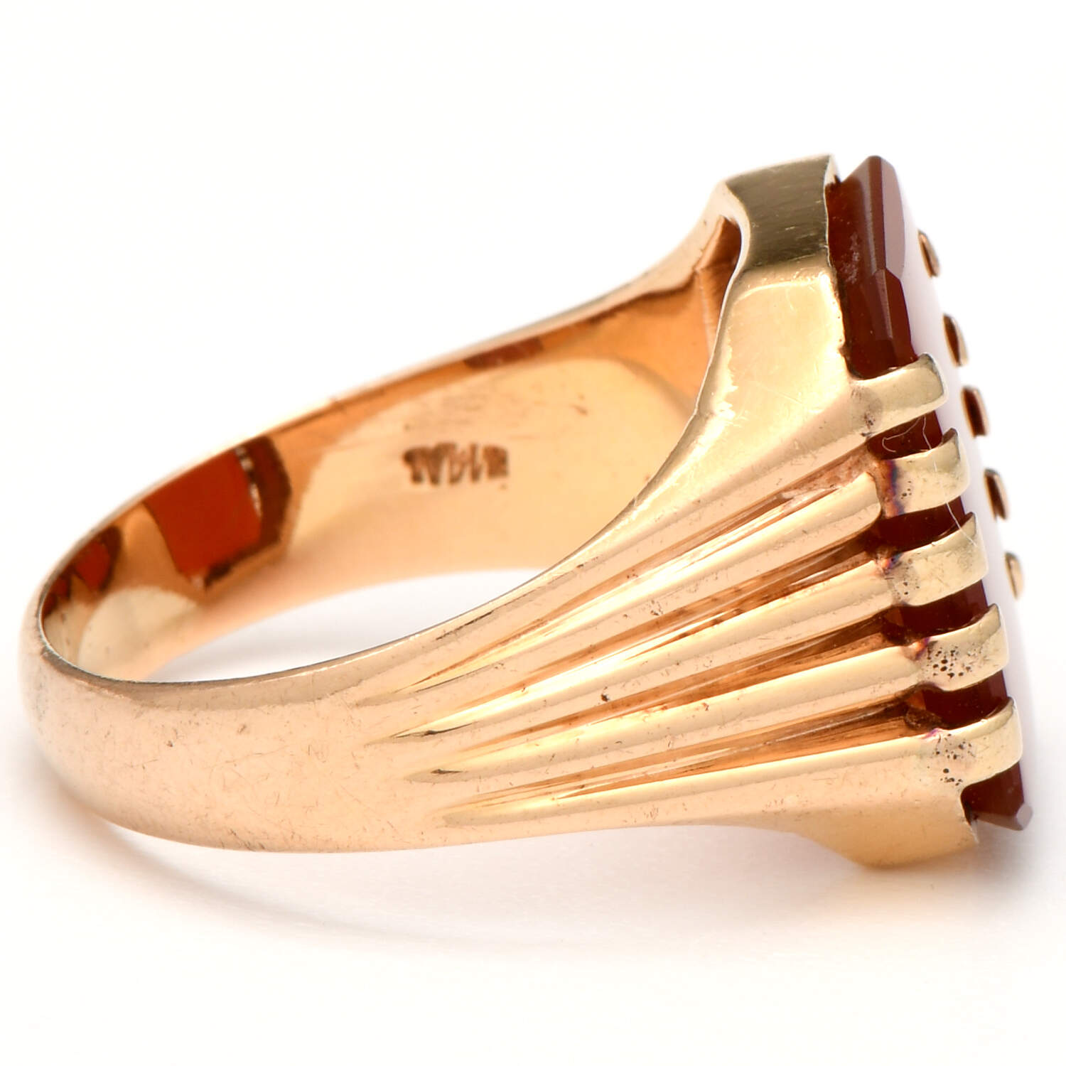 16KY Carnelian(6.65) Signet Ring-4