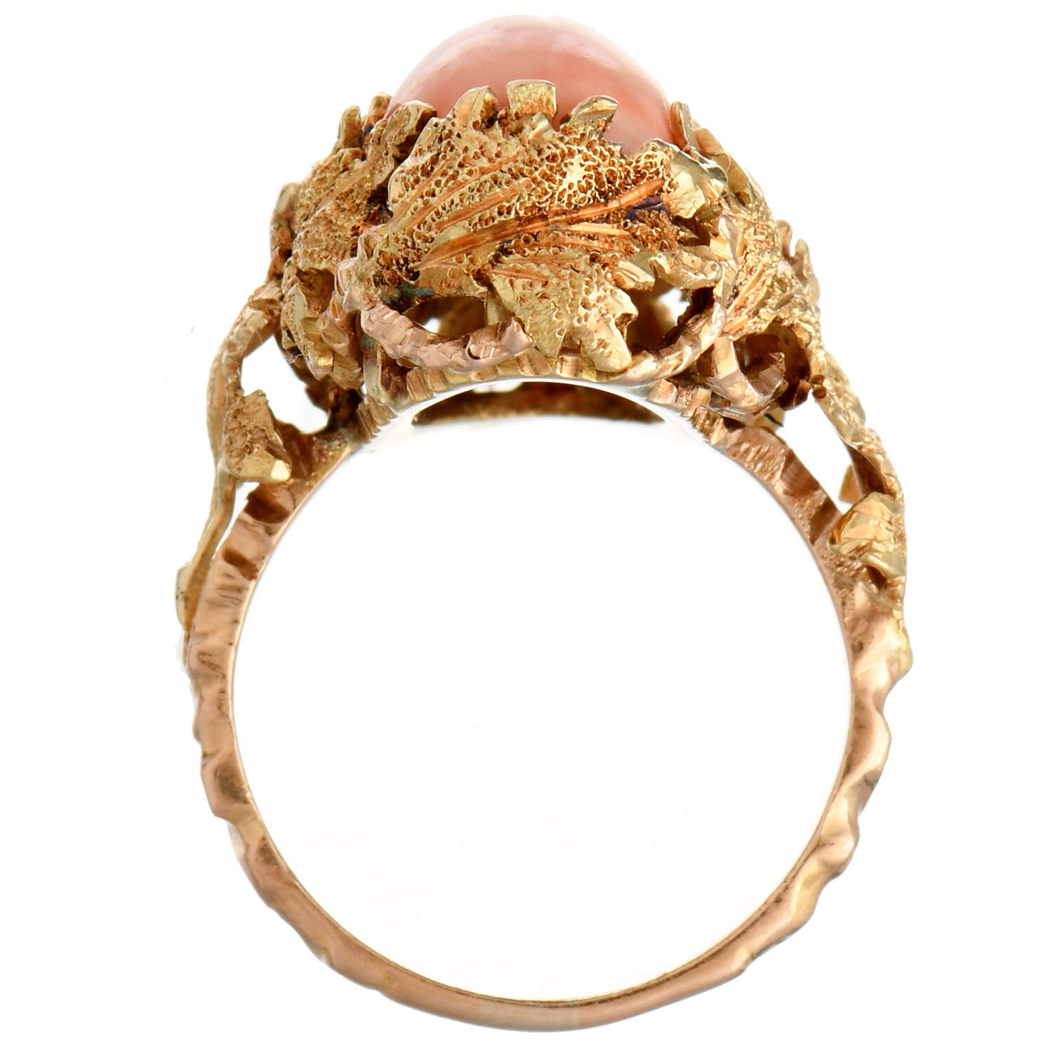 18KY Handcrafted Coral(6.60)  Ring-5