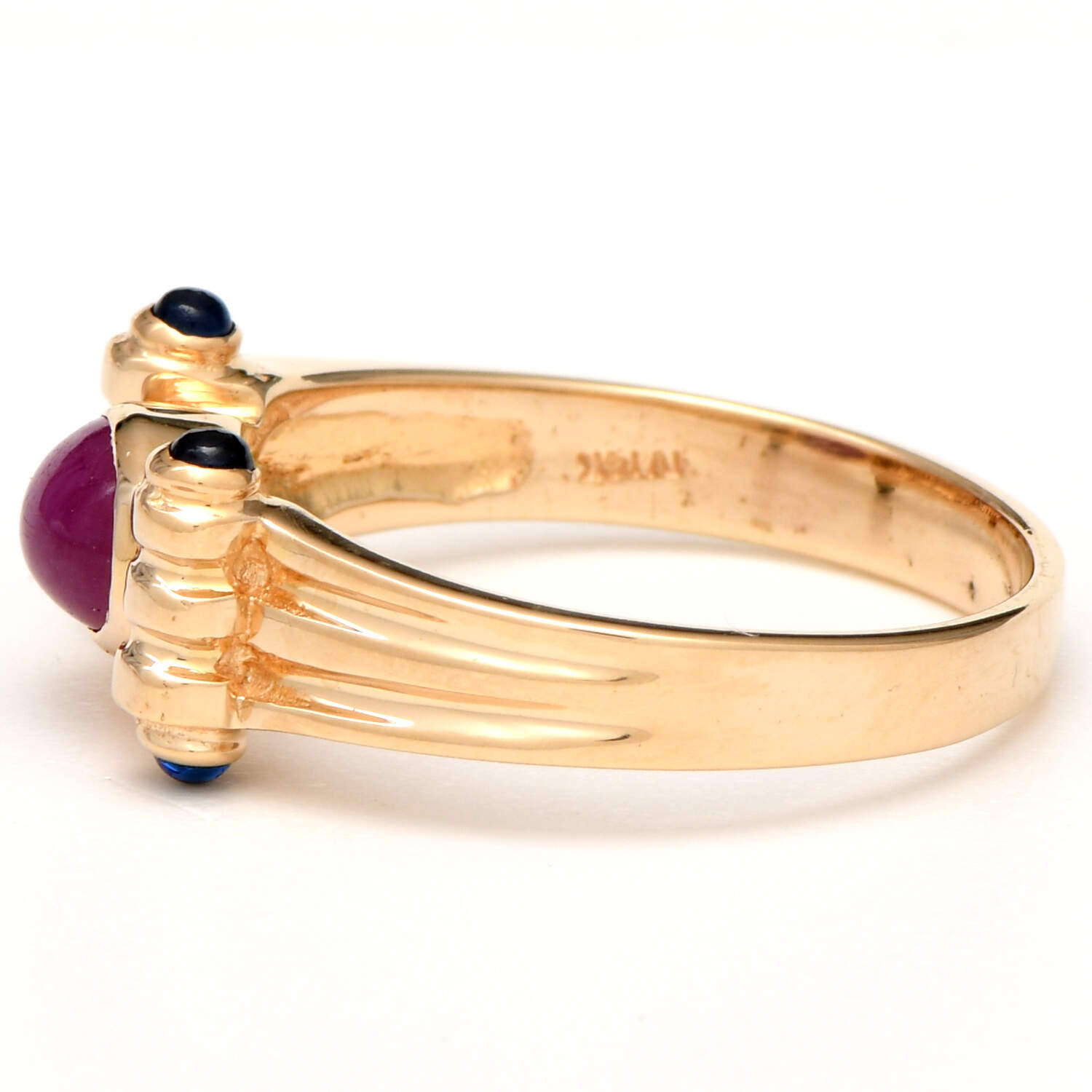 14KY Synthetic Ruby(1.07) & Synthetic Sapphire(0.16) Ring-3