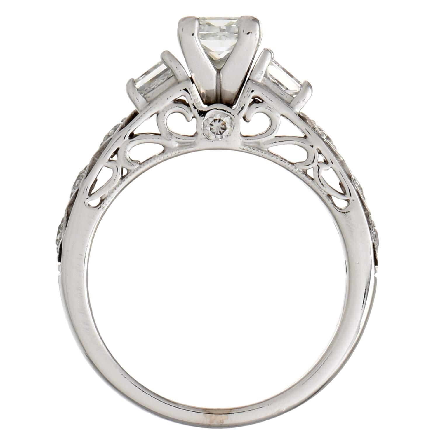 14KW Diamond(1.49) Princess Cut Bridal Ring-5