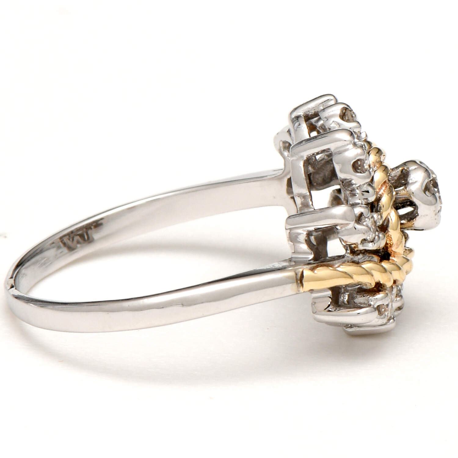 14KWY Vintage Diamond(0.17) Cluster Ring-4