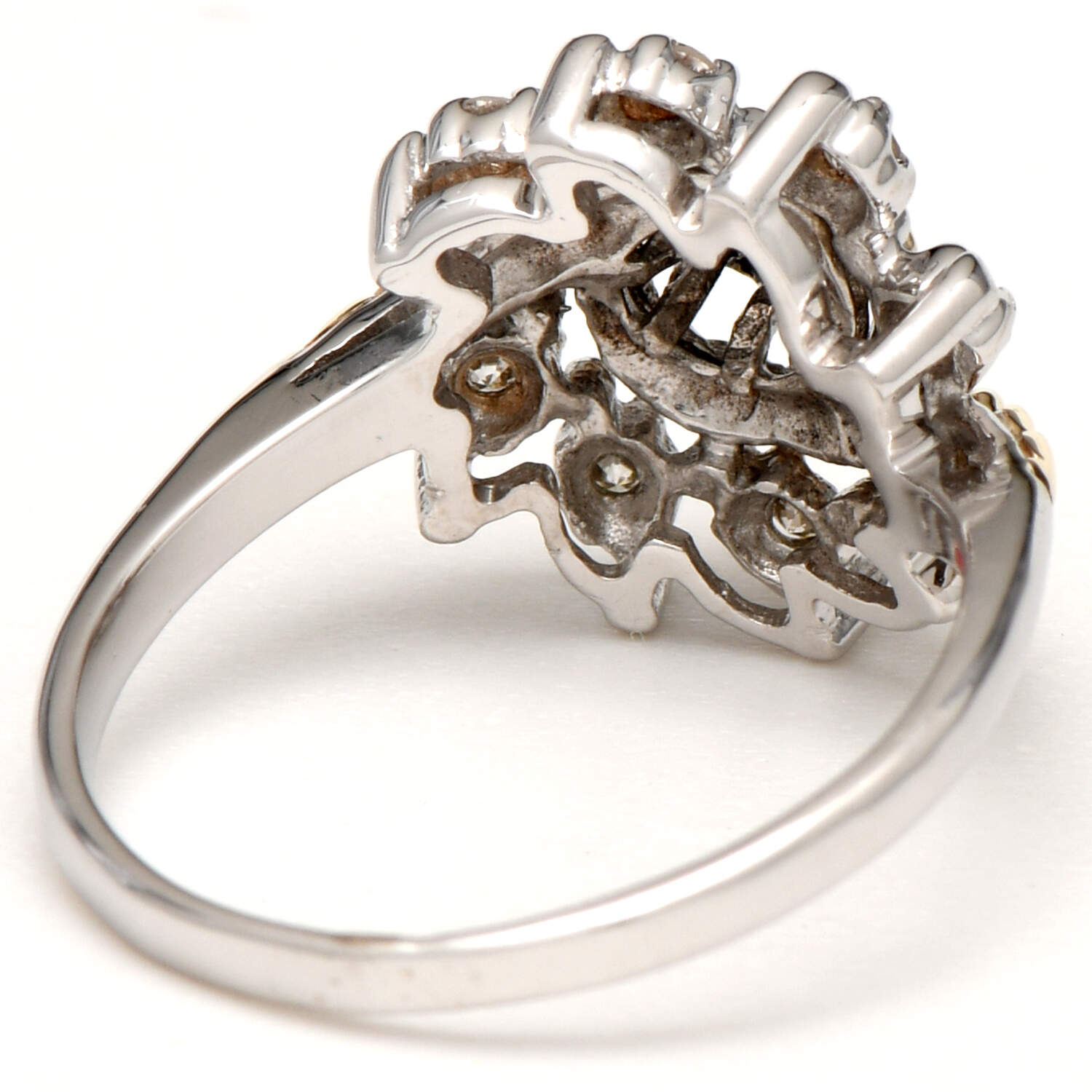 14KWY Vintage Diamond(0.17) Cluster Ring-2