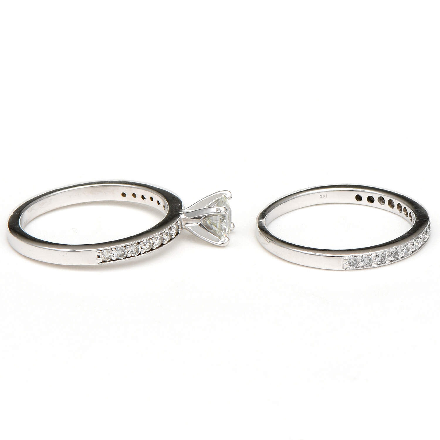 14KW Diamond(1.12) Bridal Set Ring-6