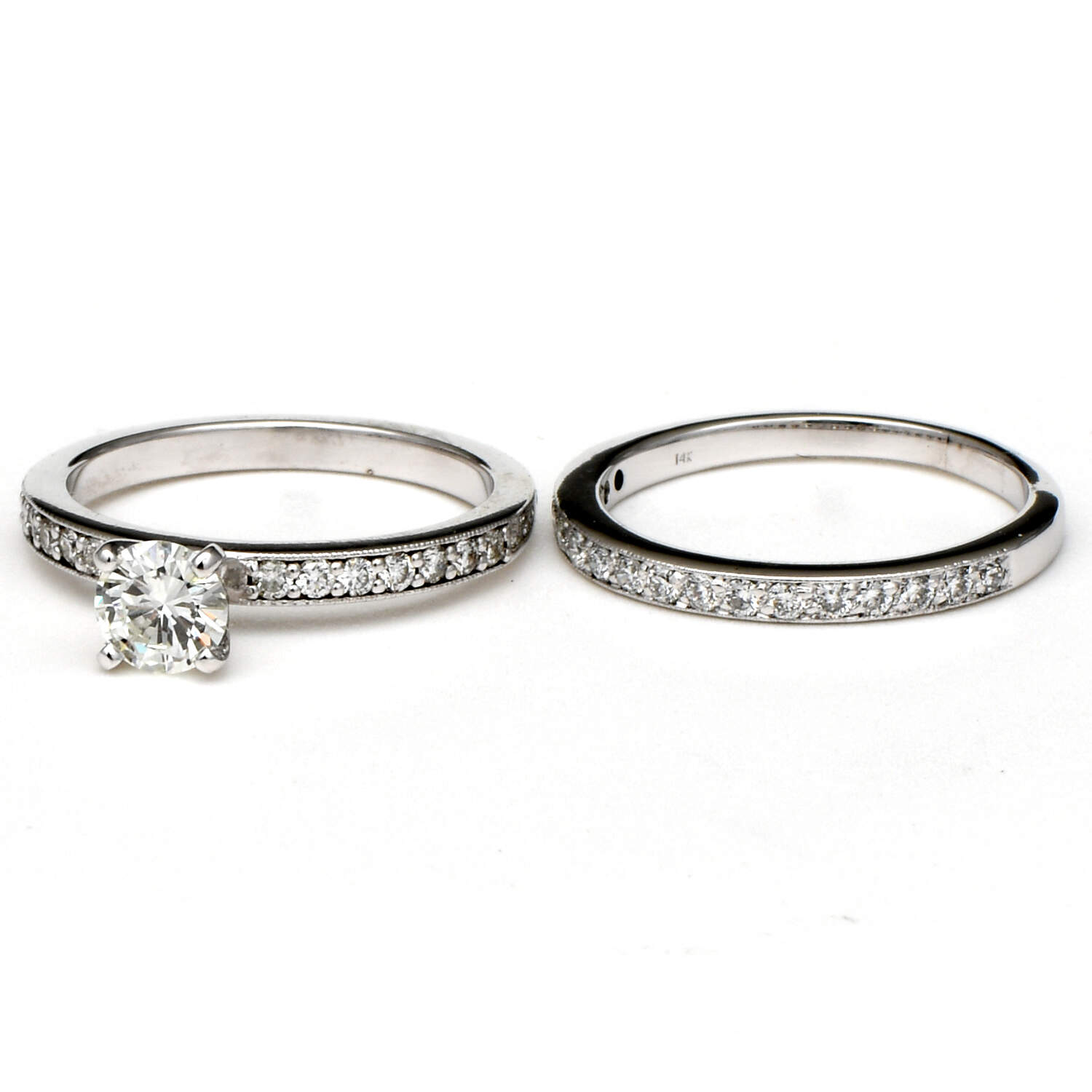 14KW Diamond(1.12) Bridal Set Ring-1