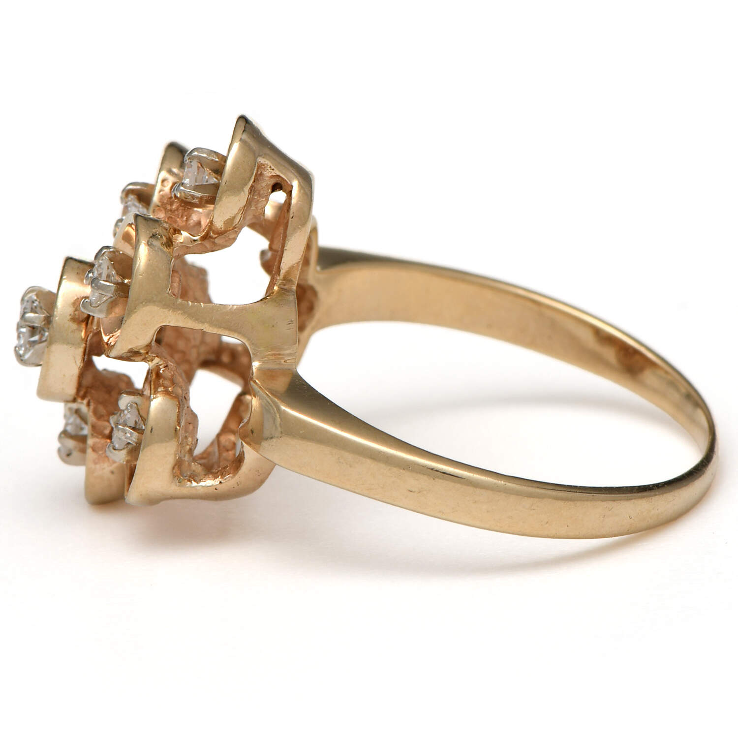14KY Modern Diamond (0.32) Cluster Ring-3