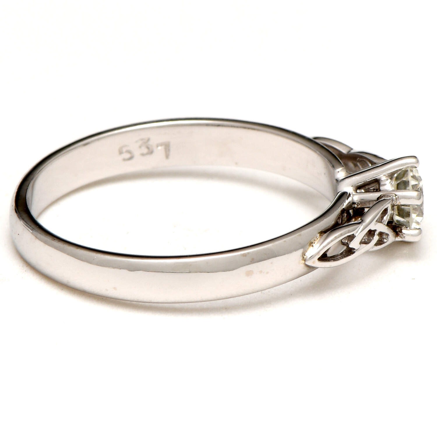 14KW Irish ShanOre Diamond (0.51) Celtic Trinity Ring-4