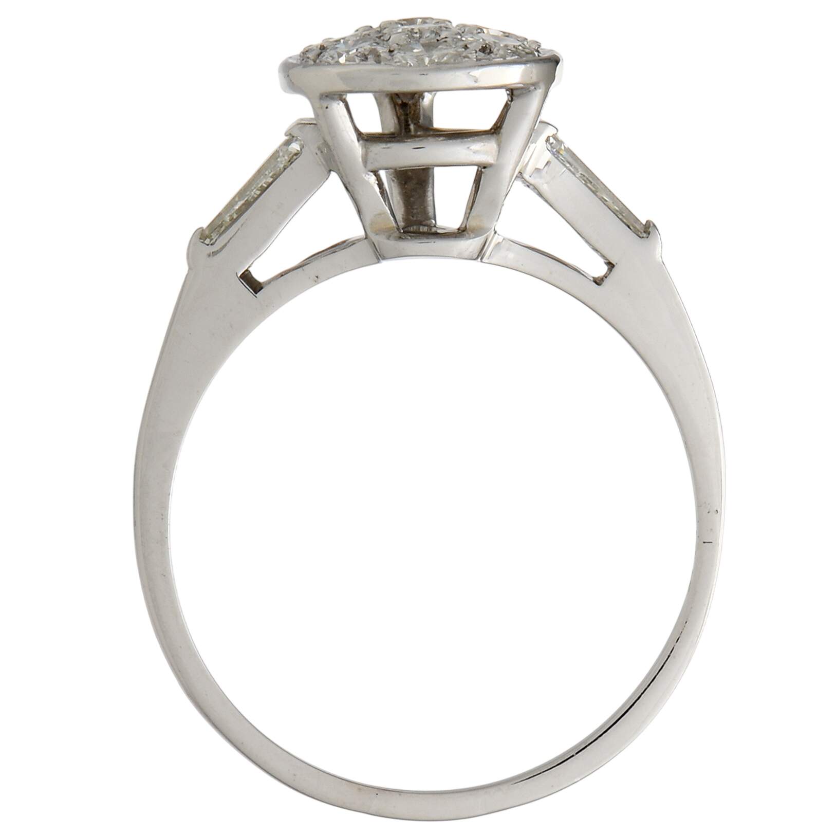 14KW Diamond (0.60) Pear Shaped Cluster Ring-5