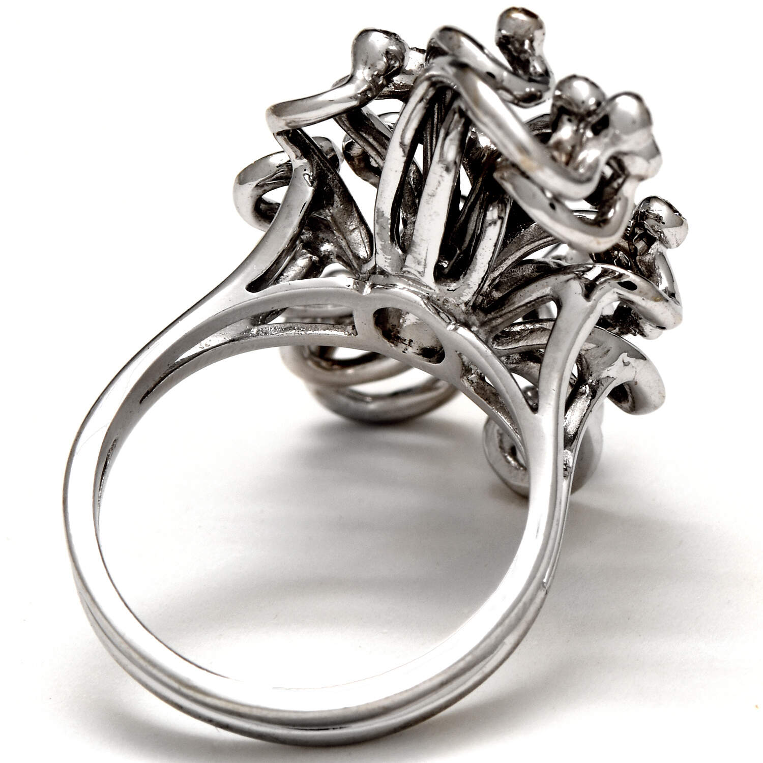 14KW Diamond(0.53) Leaf & Vine Custom Cocktail Ring-2