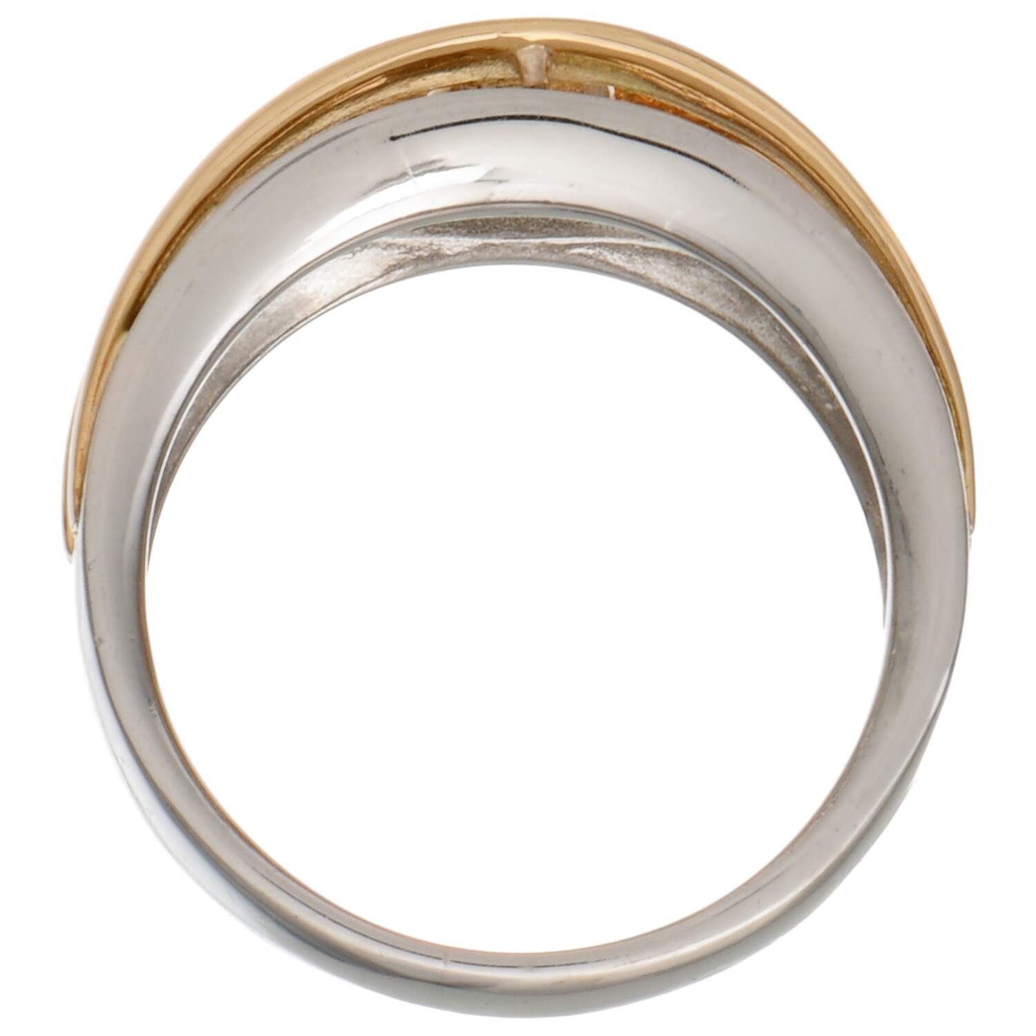 Platinum 18KY Two-Tone Diamond(0.35) Band Ring-5