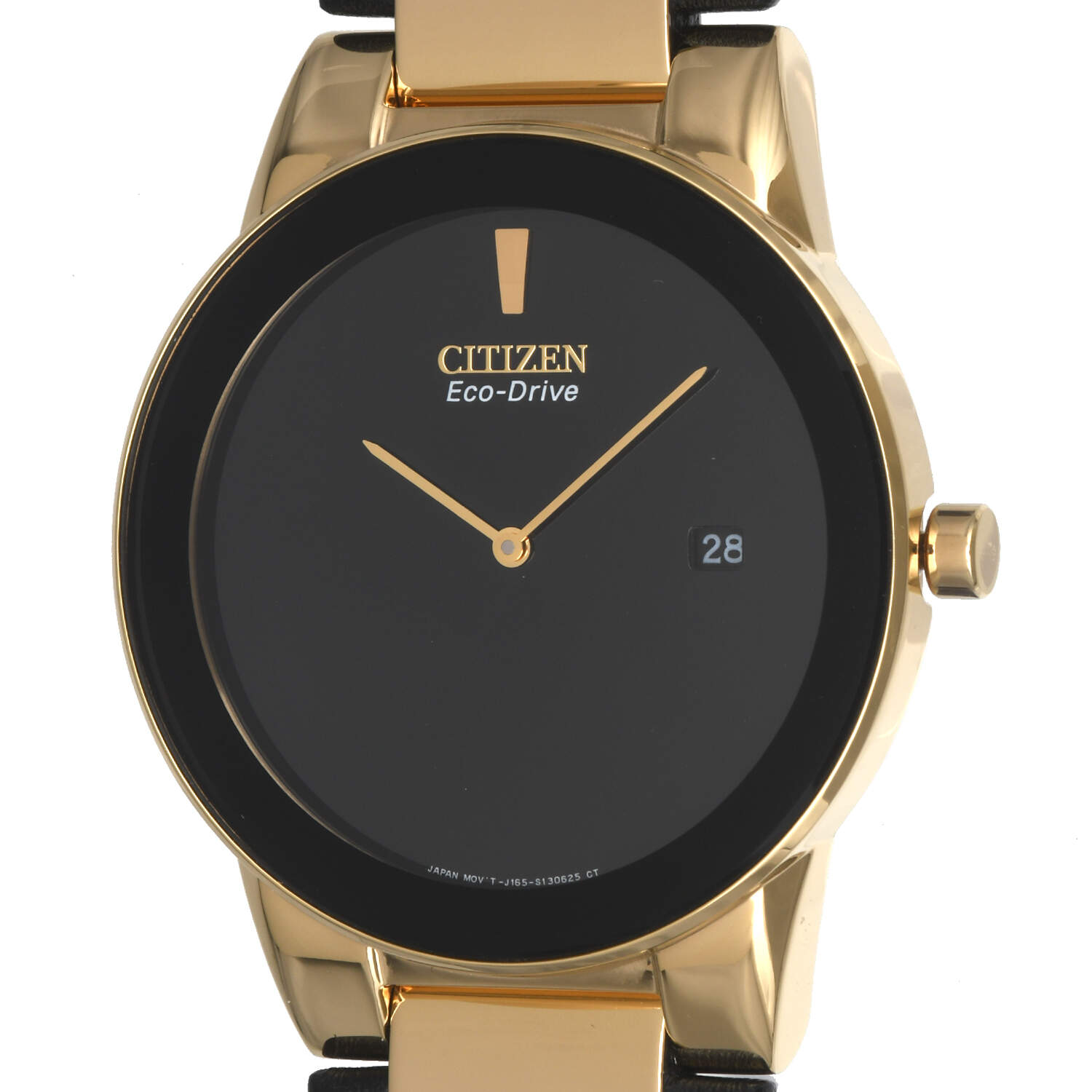 Citizen Axiom Gold PVD Black Dial Eco Drive Quartz Watch-7