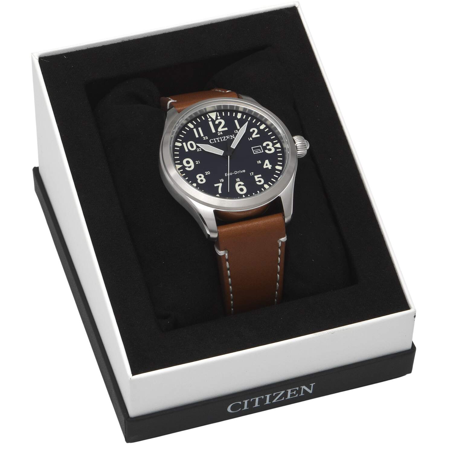 Citizen Mens Eco Drive Garrison Field Watch BM6838-17L with Blue dial-11