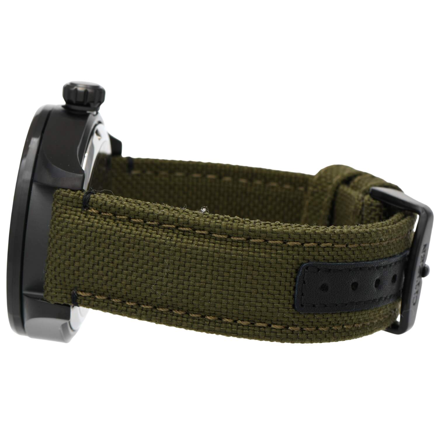 Citizen Eco Drive Mens Garrison Day Date with Green Nylon Strap-4