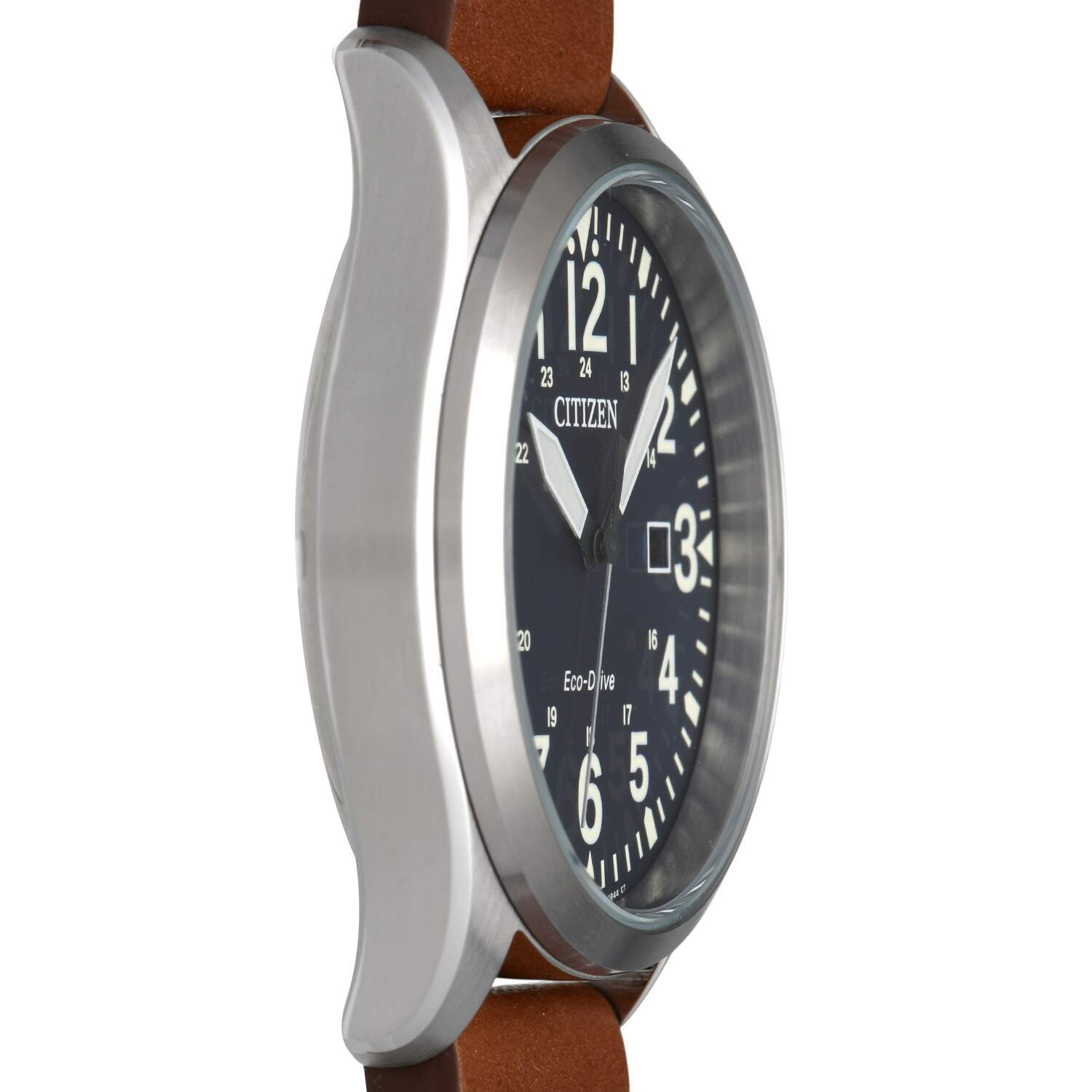 Citien Mens Eco Drive Garrison BM6838-09X with Green Dial-2