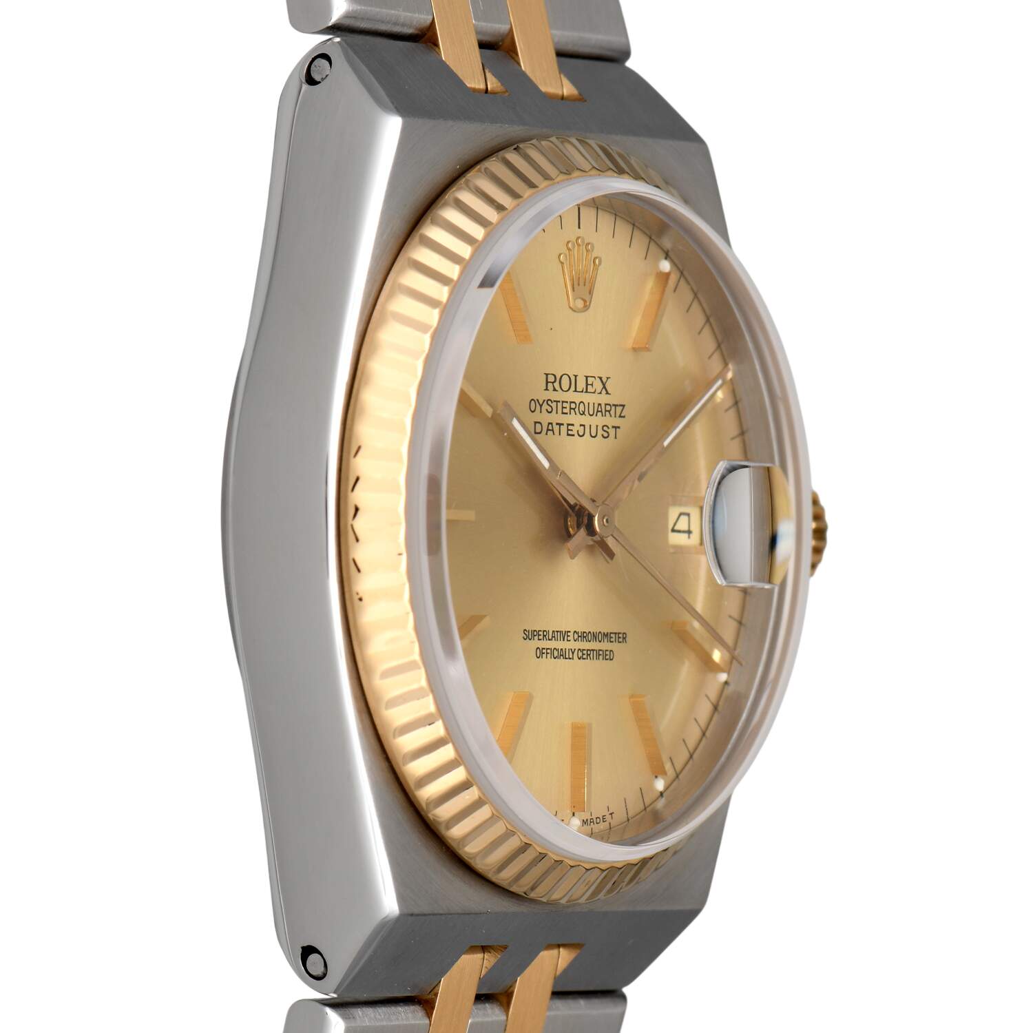 Rolex Two Tone 17013 36mm Oysterquartz with Champagne Dial Circa 1989-5