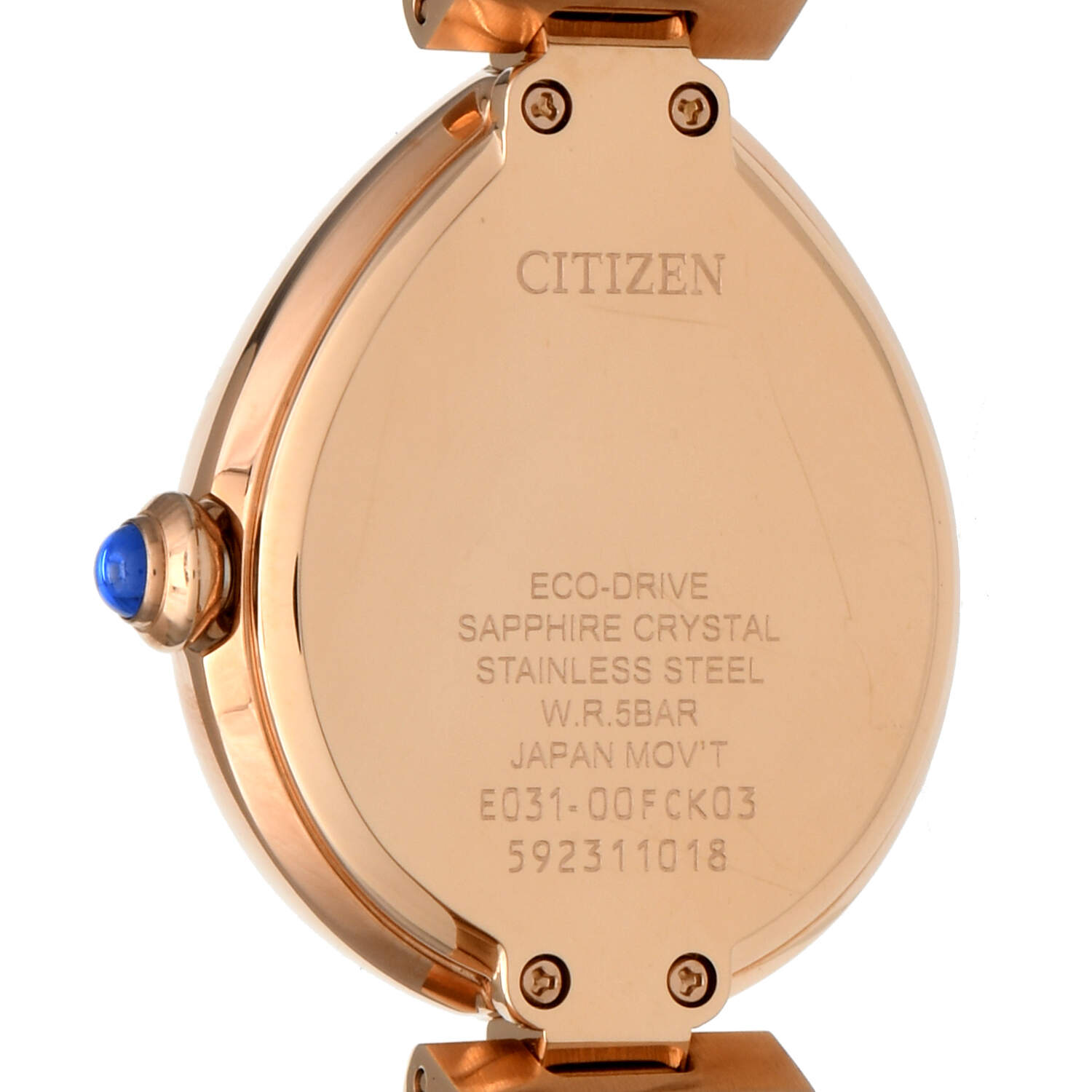 Citizen Rainell Rose Gold PVD Black Dial Eco Drive-2
