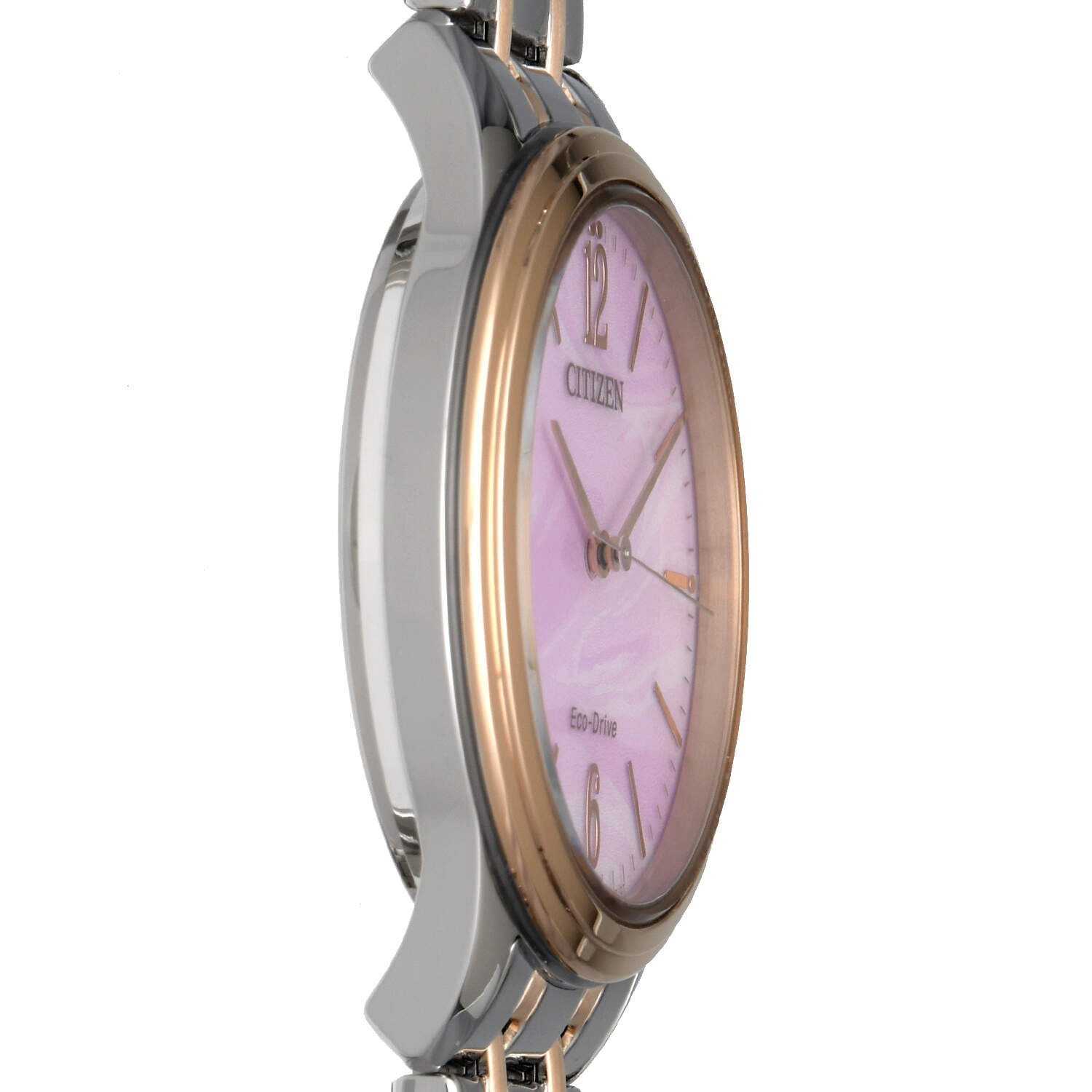Citizen Pink Dial Two Tone Eco Drive Quartz Watch-6