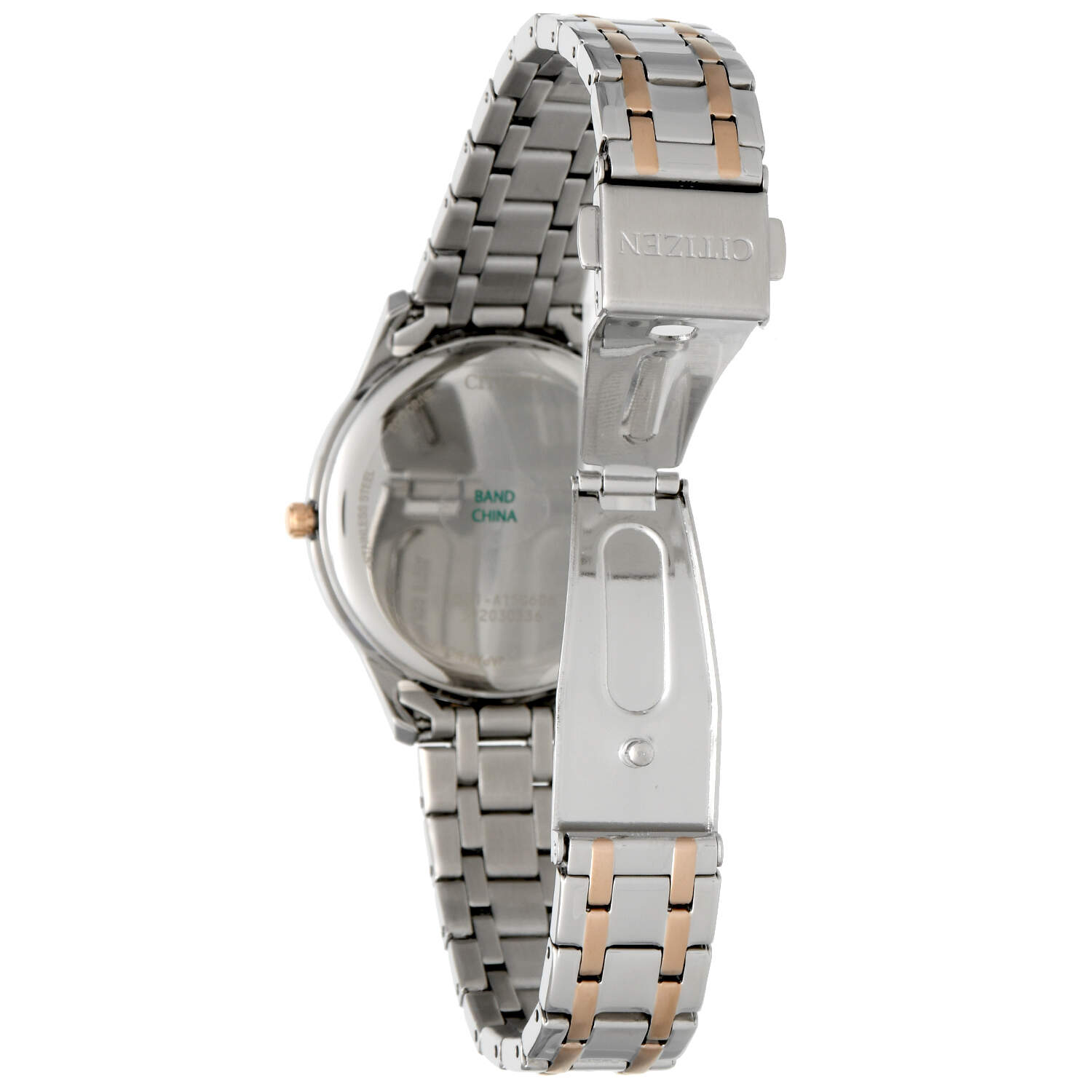 Citizen Pink Dial Two Tone Eco Drive Quartz Watch-4