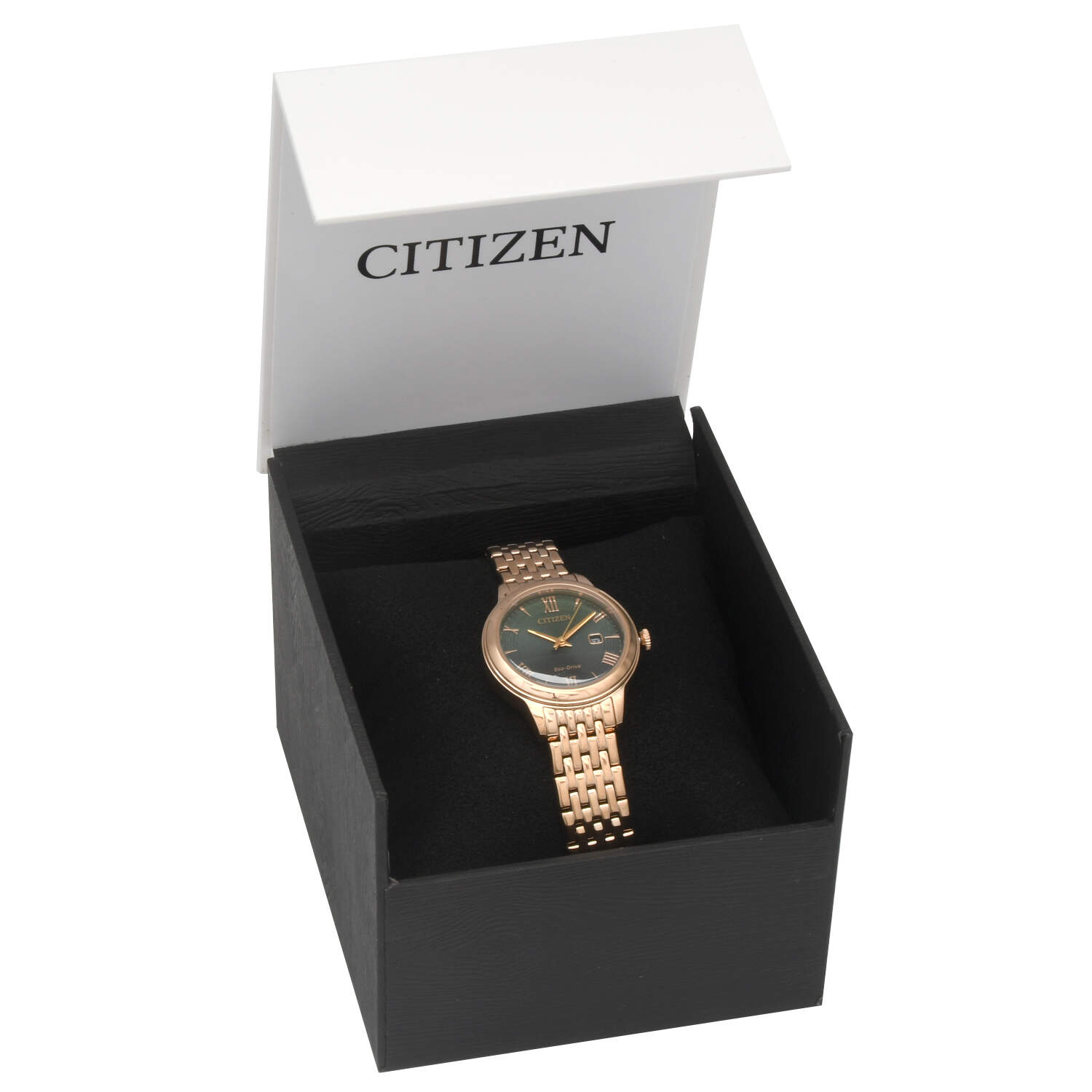 Citizen Green Dial Eco Drive Quartz Watch-9