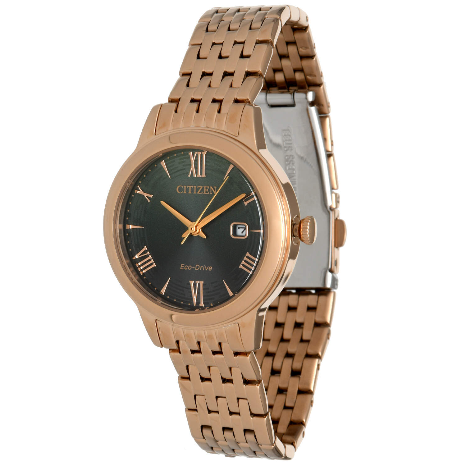 Citizen Green Dial Eco Drive Quartz Watch-1