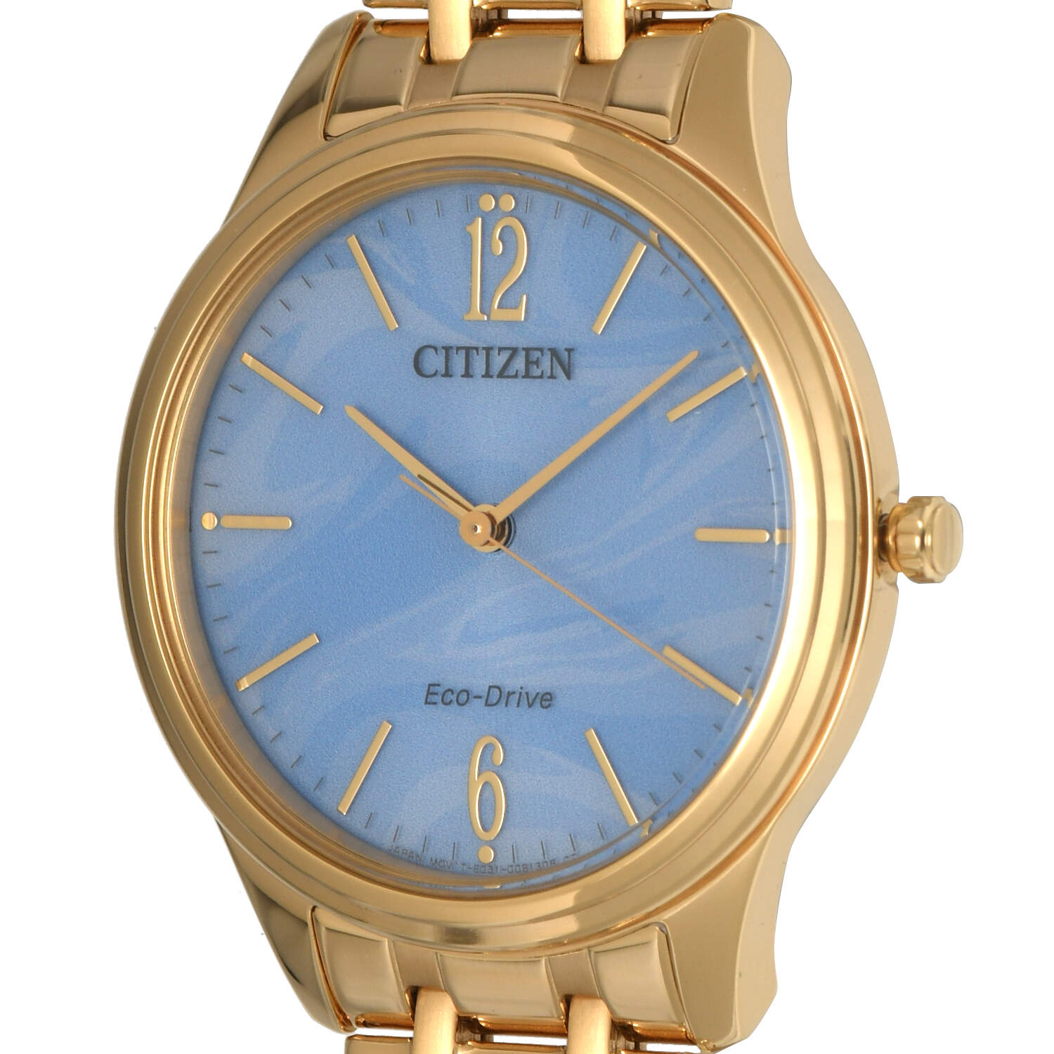 Citizen Eco Drive Gold PVD Mother of Pearl Quartz Watch-7
