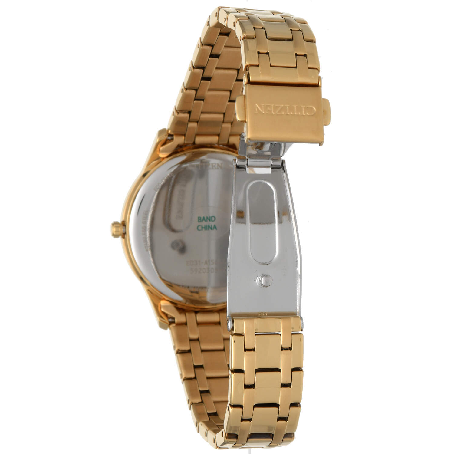 Citizen Eco Drive Gold PVD Mother of Pearl Quartz Watch-4