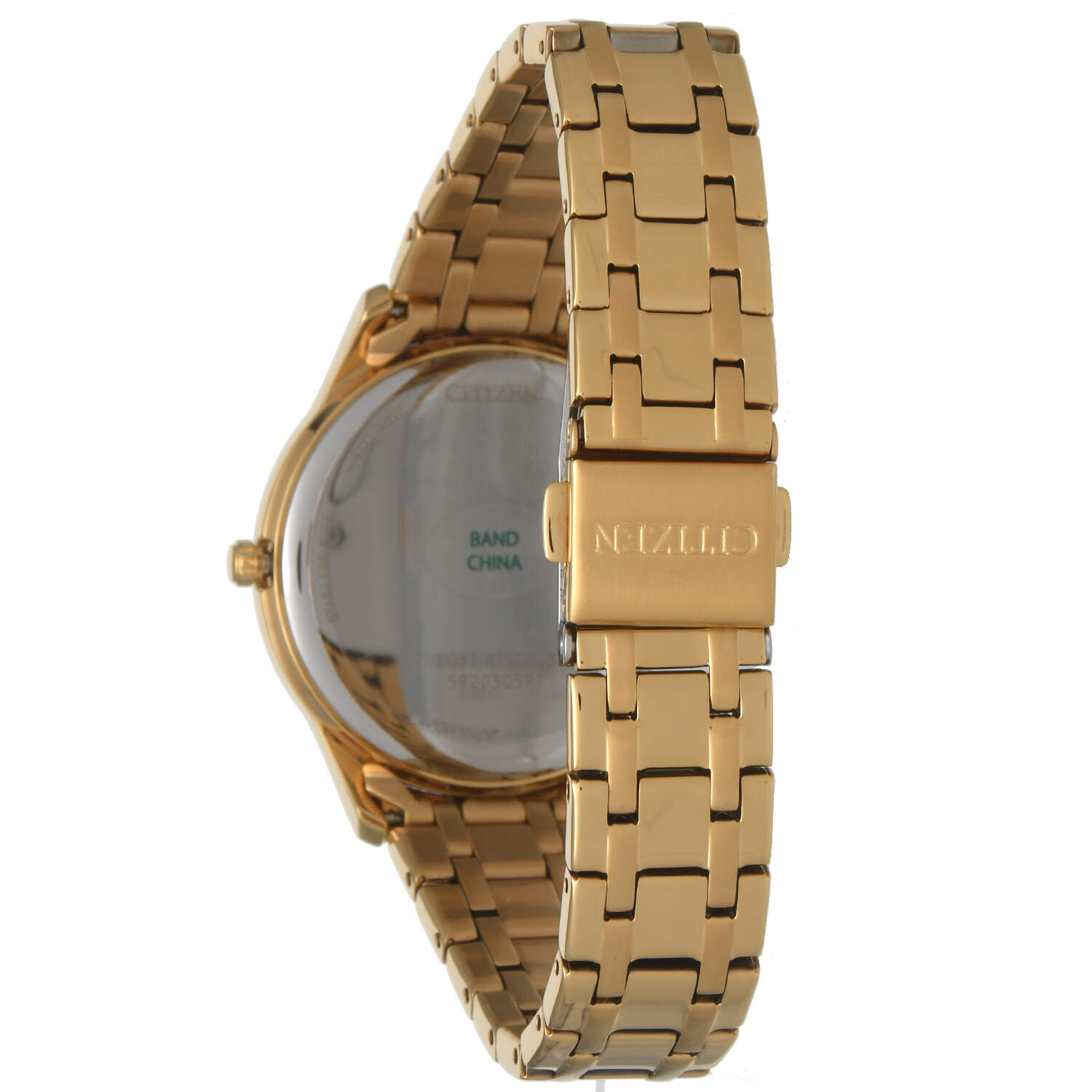 Citizen Eco Drive Gold PVD Mother of Pearl Quartz Watch-3