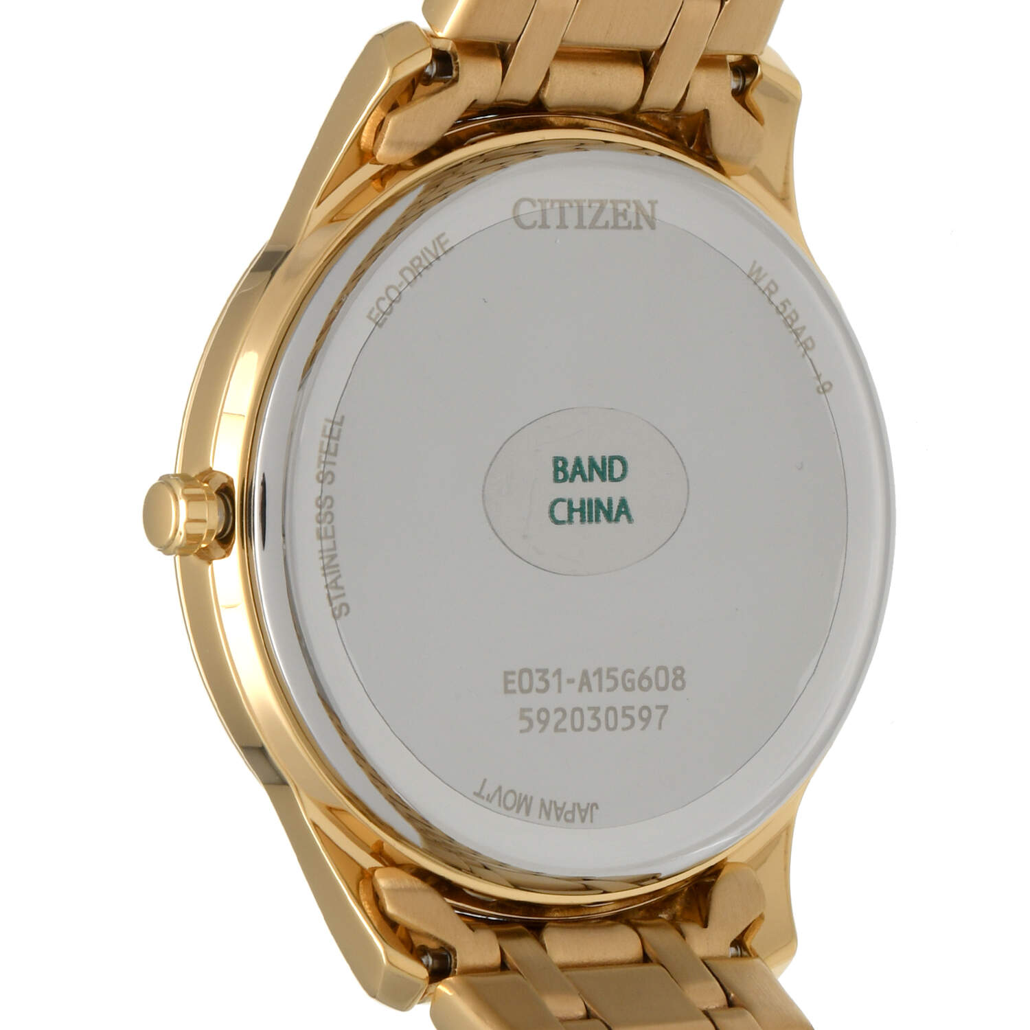 Citizen Eco Drive Gold PVD Mother of Pearl Quartz Watch-2