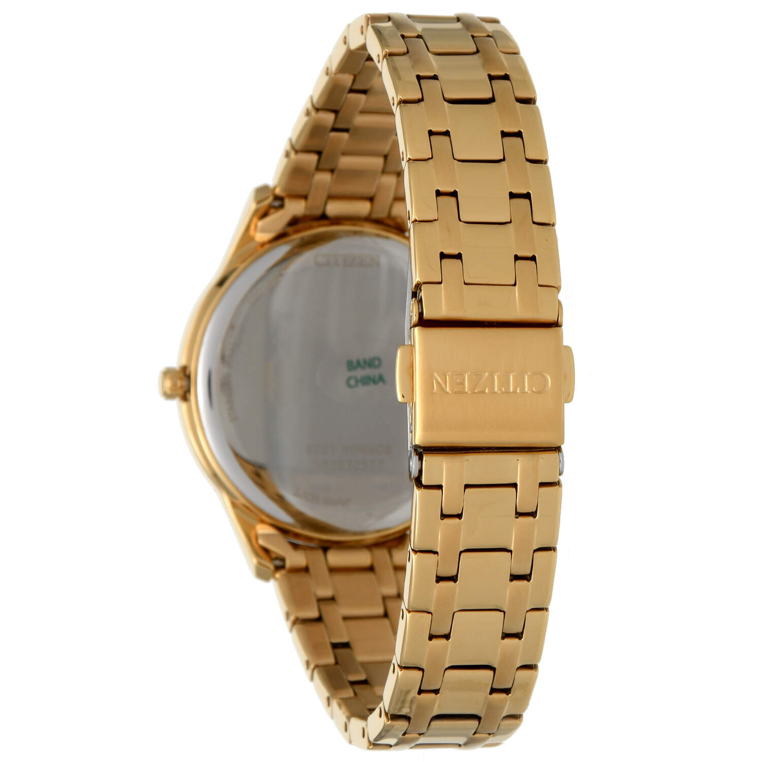 Citizen Eco Drive Gold PVD Mother of Pearl Quartz Watch-3