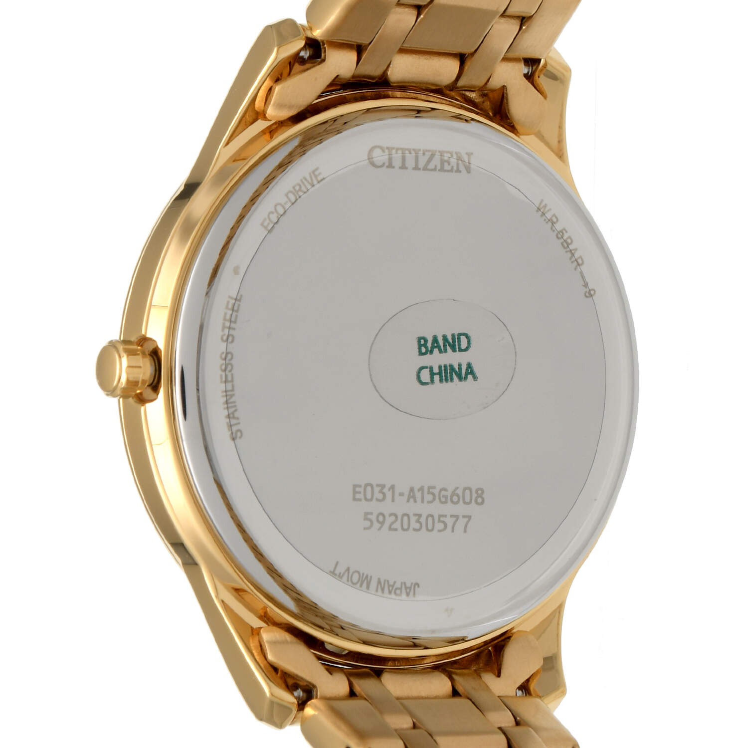 Citizen Eco Drive Gold PVD Mother of Pearl Quartz Watch-2