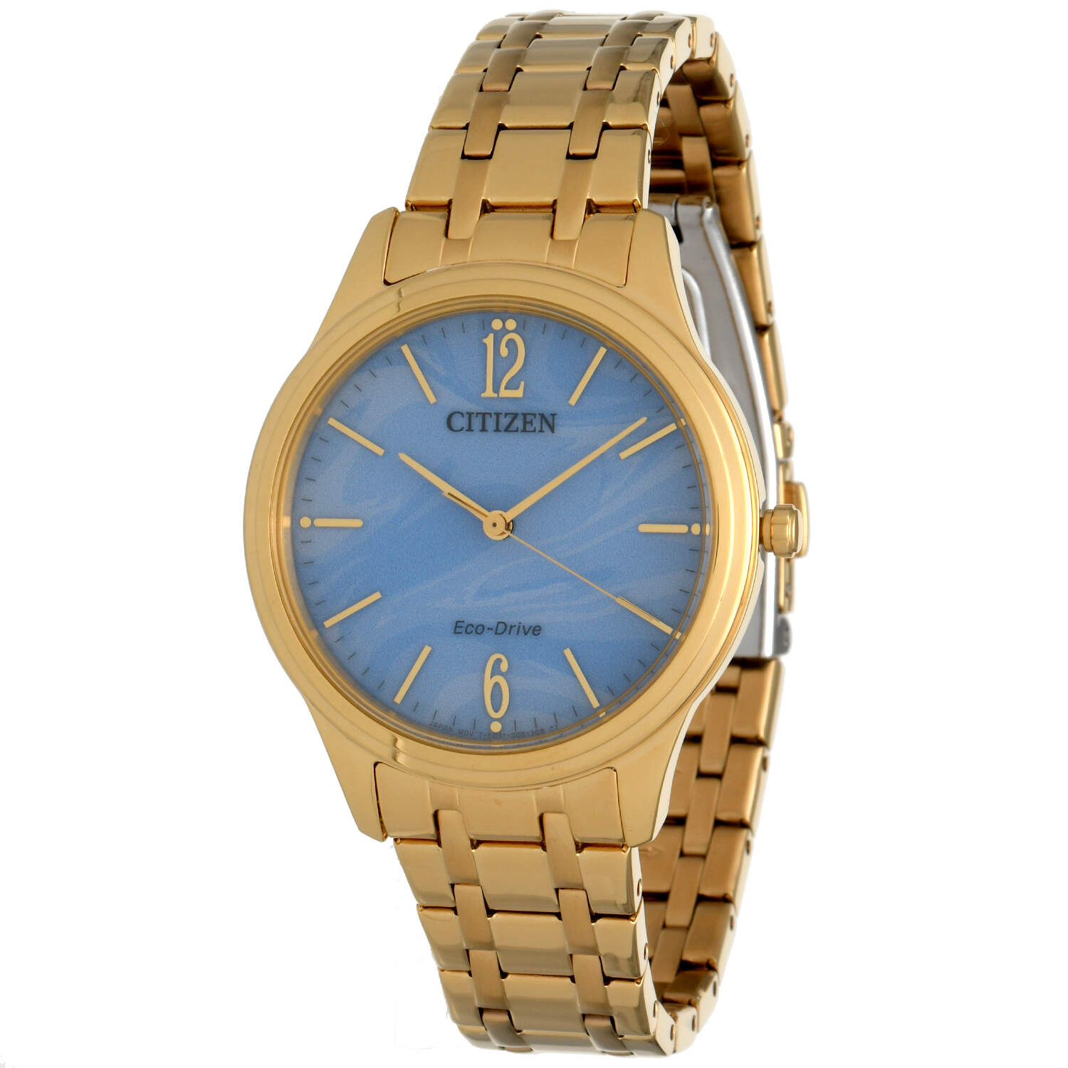 Citizen Eco Drive Gold PVD Mother of Pearl Quartz Watch-1