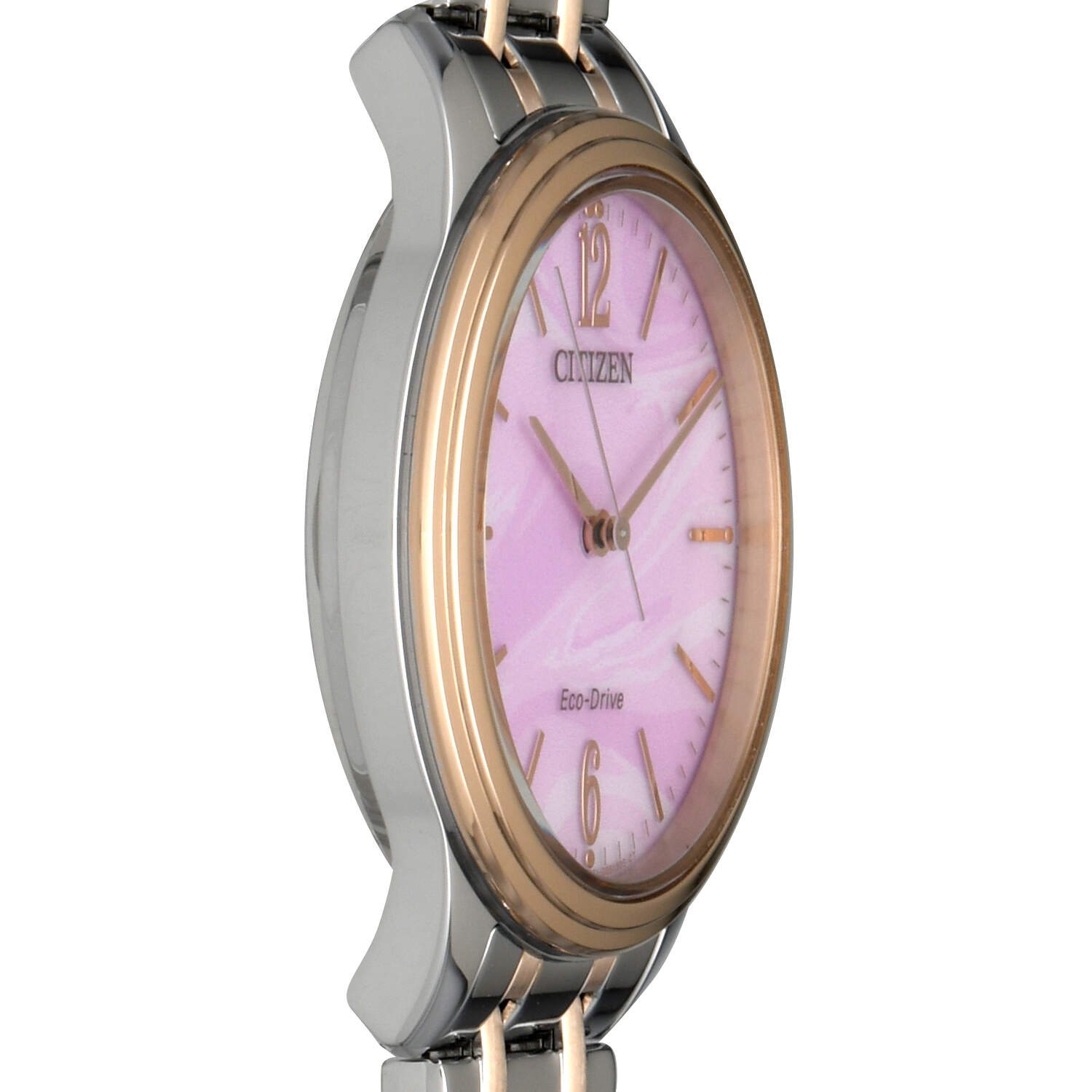 Citizen Pink Dial Two Tone Eco Drive Quartz Watch-6