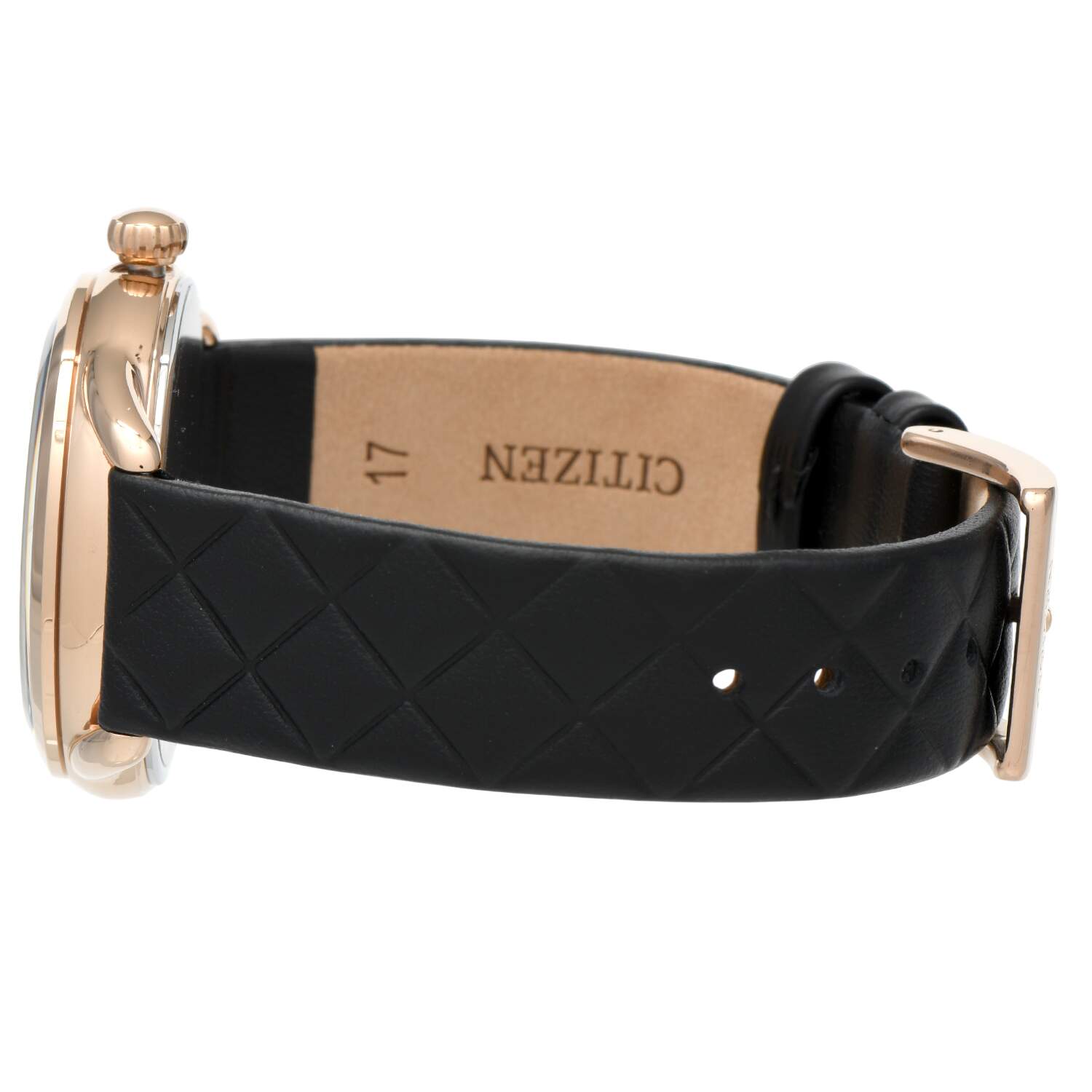 Citizen Ladies Eco Drive Weekender Rose PVD Quilted Strap-5