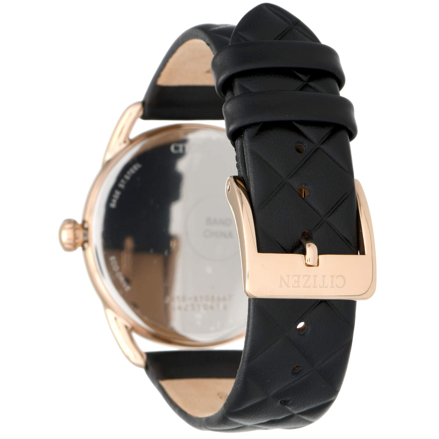 Citizen Ladies Eco Drive Weekender Rose PVD Quilted Strap-4