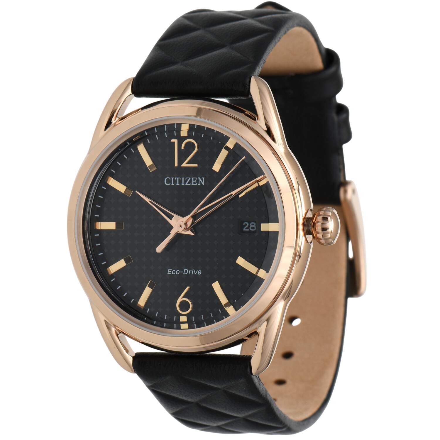 Citizen Ladies Eco Drive Weekender Rose PVD Quilted Strap-1
