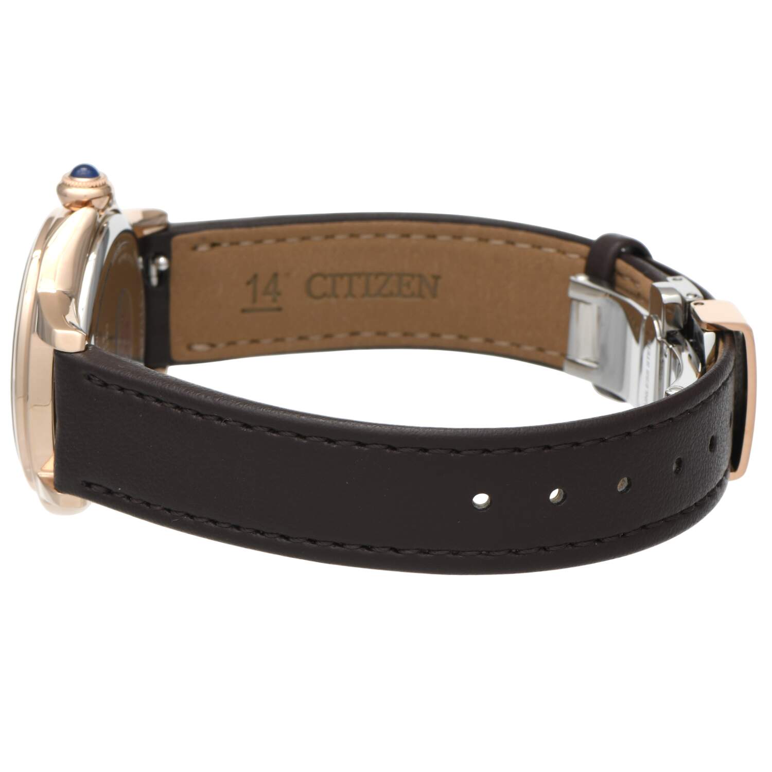 Citizen Ladies Eco Drive L Ceci Gold PVD with Brown Dial-4