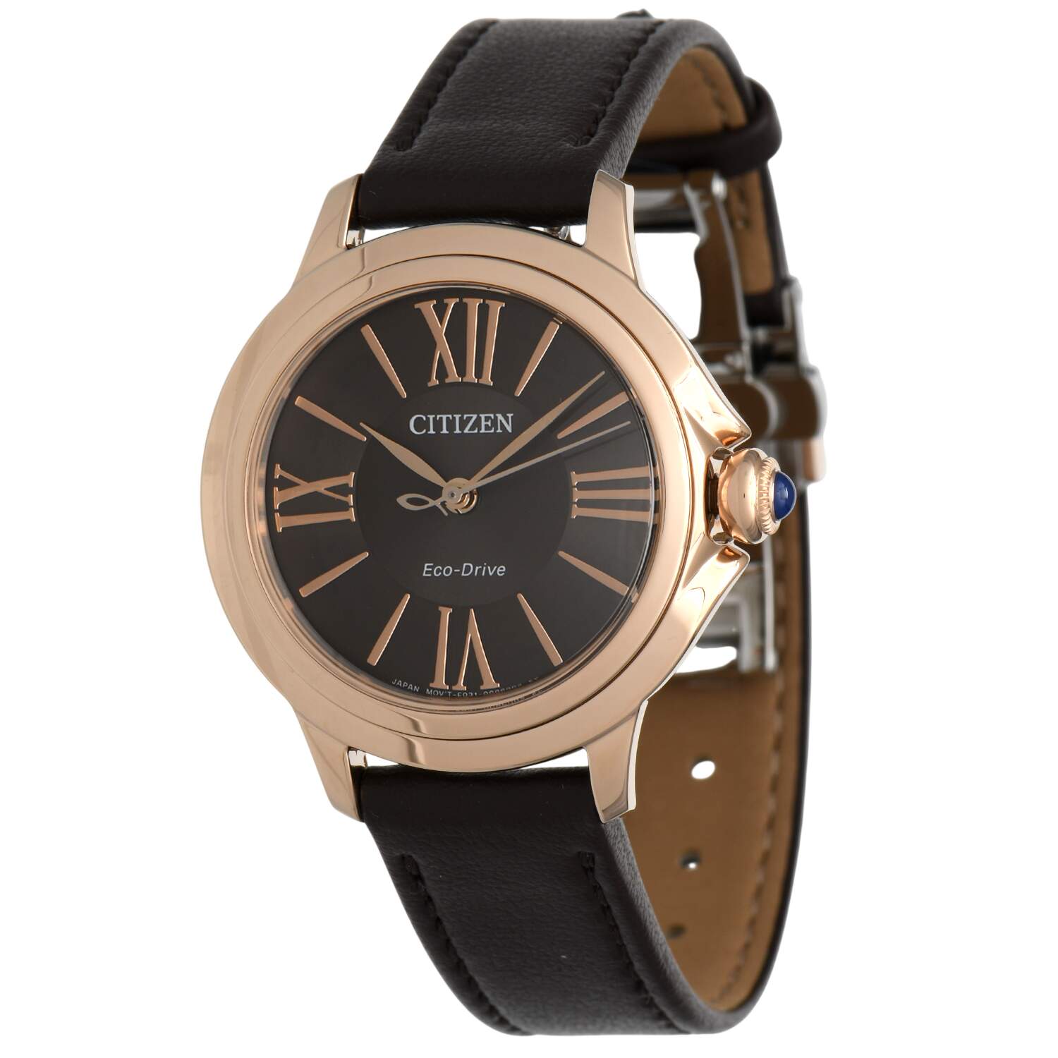 Citizen Ladies Eco Drive L Ceci Gold PVD with Brown Dial-1