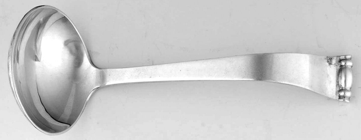 Modern Georgian (Sterling) Solid Piece Cream Ladle by Allan Adler-1