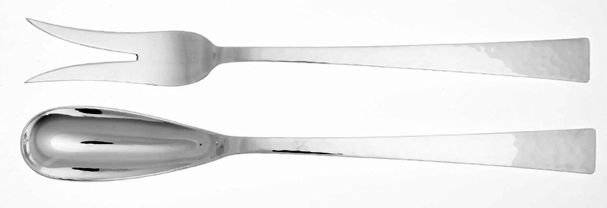 Starlit (Sterling) Serving Solid, 2-Piece Chop Set by Allan Adler-1