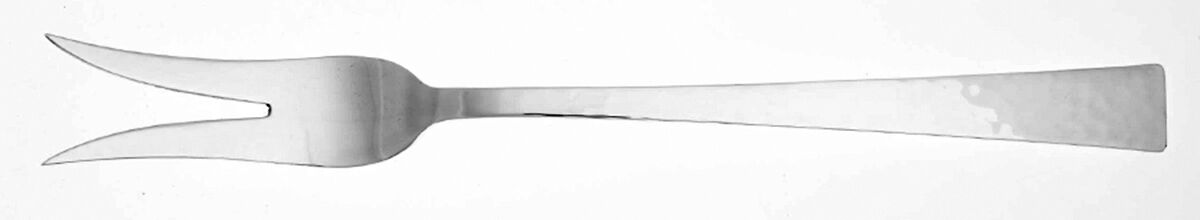 Starlit (Sterling) Solid Chop Serving Fork by Allan Adler-1