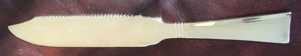 Sunset (Sterling) Small Solid Piece Cake Knife by Allan Adler-1
