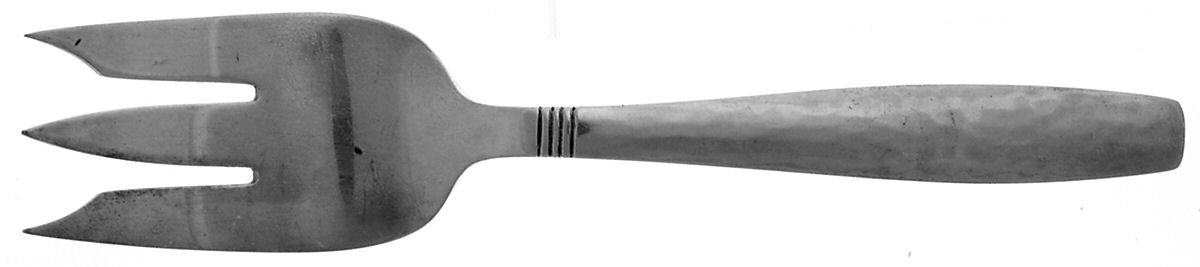 Swedish Modern (Sterling) Medium Solid Cold Meat Serving Fork by Allan Adler-1
