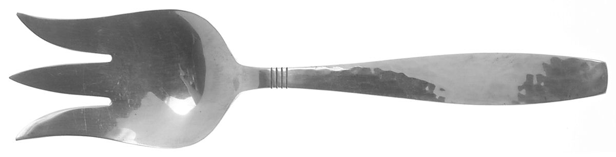 Swedish Modern (Sterling) Solid Salad Serving Fork by Allan Adler-1
