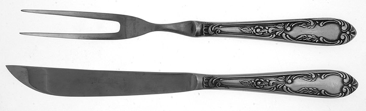 AFS1 (STAINLESS) Small Stainless Blade 2-Piece Steak Carving Set by Amefa-1