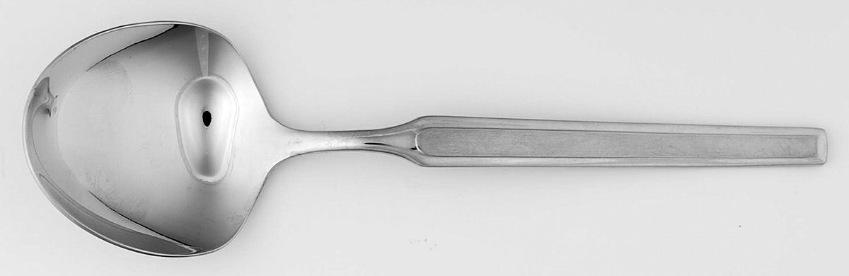 Sylvia (Stainless) Solid Smooth Casserole Spoon by Amefa-1
