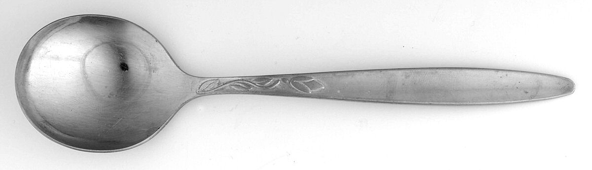 Tulip Time (Stainless) Round Bowl Soup Spoon (Gumbo) by Amefa-1